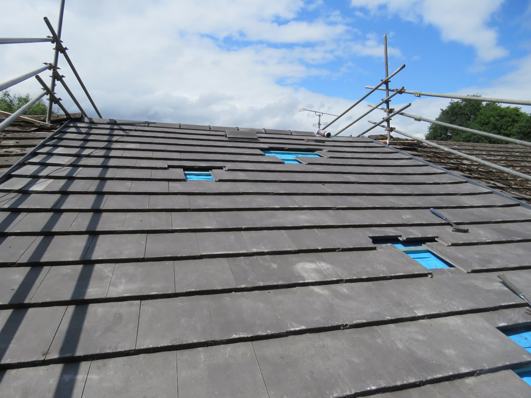 Natural slate roof repair in Sidmouth